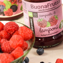 Carica l'immagine nel visualizzatore di Gallery, COMPOSTA DI LAMPONI SOLO ZUCCHERI FRUTTA - BIO | COD. 00000950 | 340 g