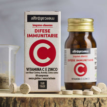 Carica l'immagine nel visualizzatore di Gallery, DIFESE IMMUNITARIE VITAMINA C E ZINCO | COD.00002615| 60 cps - 42 g