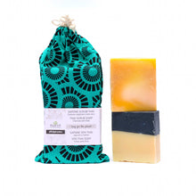 Carica l'immagine nel visualizzatore di Gallery, COTTON BAG - SAPONE E SCRUB - AGRUMI E MENTA | COD. 00003019 | 100 g x2