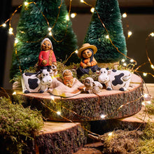Carica l'immagine nel visualizzatore di Gallery, PRESEPE CON LE MUCCHE 6 FIGURE | Cod.00005907 | 4 cm x 7 cm