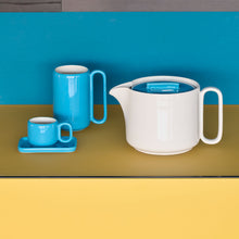 Carica l'immagine nel visualizzatore di Gallery, TAZZINA CAFFE' MODERN BLU | COD.00006107| tazzina d.5,8 (8,8) x h5 / piattino12x8x1 cm