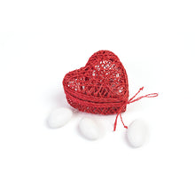 Carica l'immagine nel visualizzatore di Gallery, SCATOLINA CUORE IN ABACA | cm dia 7 x h 4