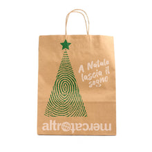 Carica l'immagine nel visualizzatore di Gallery, SHOPPER NATALE IN CARTA RICICLATA   | COD.00006296 | 26x16x38 cm

