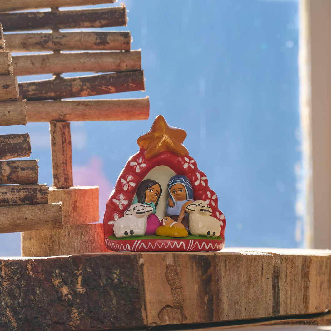 PRESEPE GROTTA ROSSA | Cod.00006509 | 8cm
