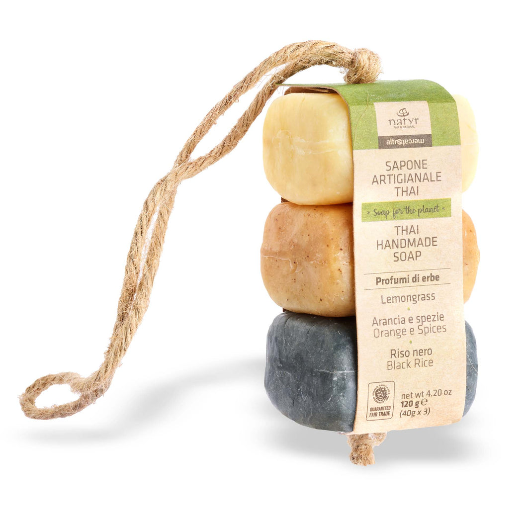 TRIS SAPONI ARTIGIANALE PROFUMI DI ERBA | COD.00007047 | 3 x 40 g