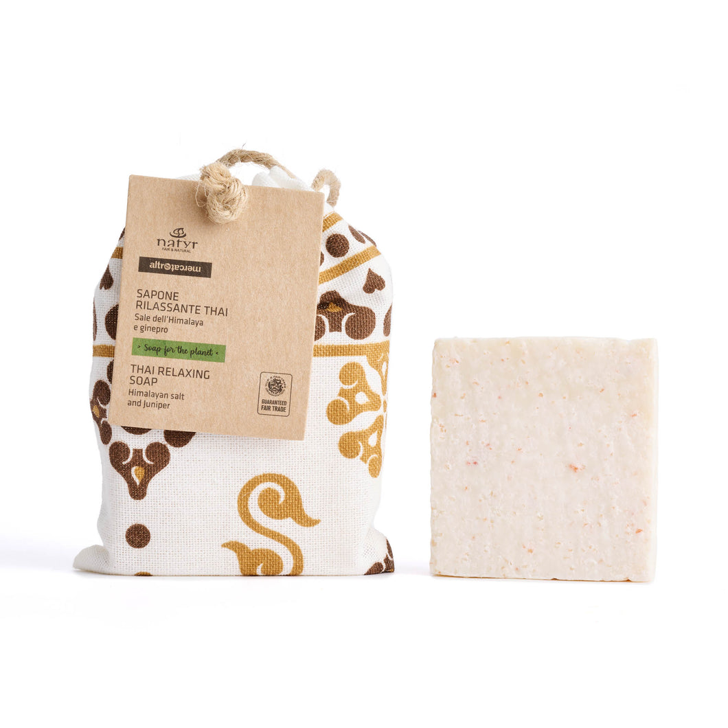SAPONE ARTIGIANALE THAI - SALE DEL'HIMALAYA E GINEPRO | COD.00007049 | 100G