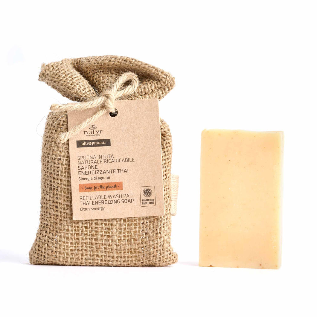 SAPONE ARTIGIANALE THAI CON WASH PAD - ENERGIZANTE | COD.00007051 | 100G