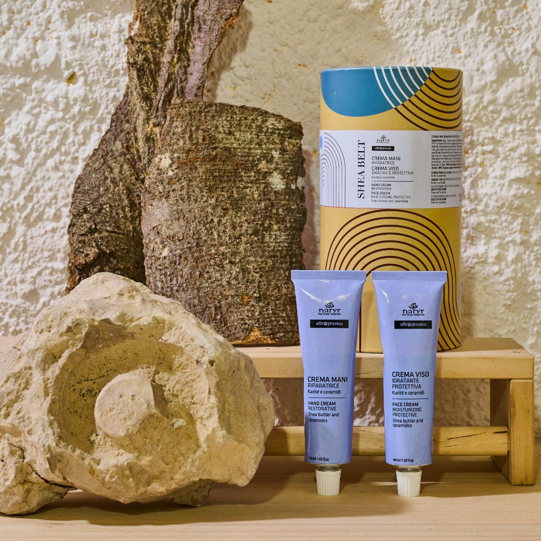 COFANETTO SHEA BETL- VISO E MANI- KARITE' E CERAMIDI | COD.00007135| 16x9,5X9,5 cm