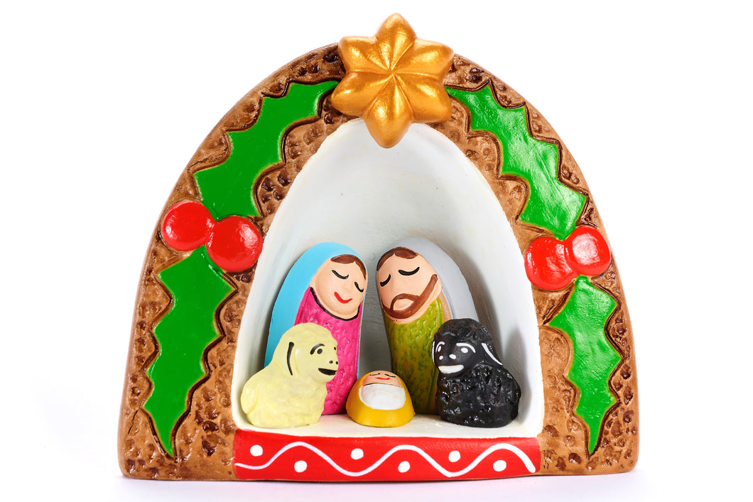 PRESEPE AGRIFOGLIO | Cod.00007376 | 4x10x8,5 cm