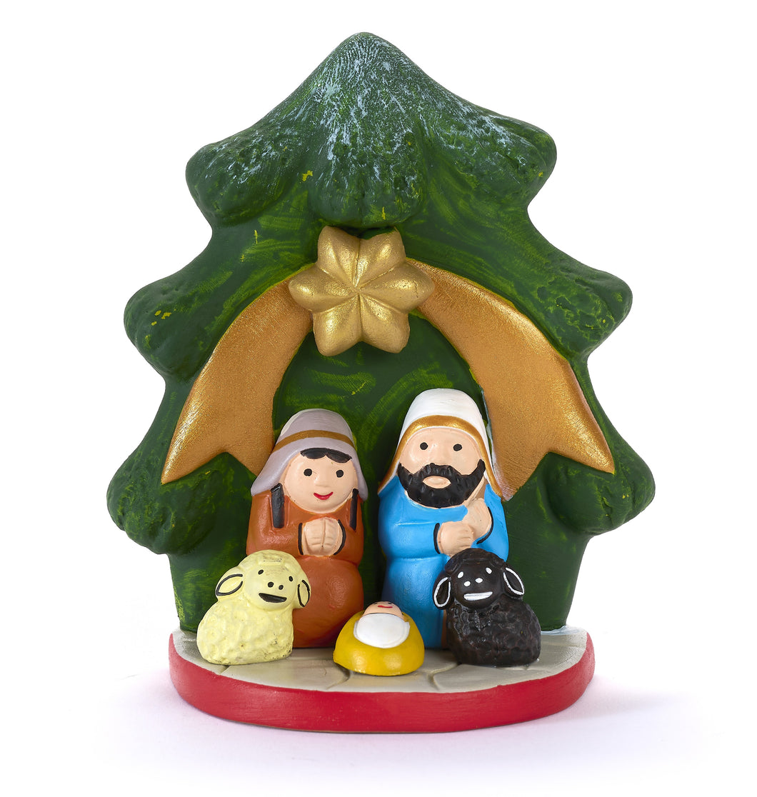 PRESEPE NASTRI DORATI | Cod.00007384 | 5x9,5x11,5 cm