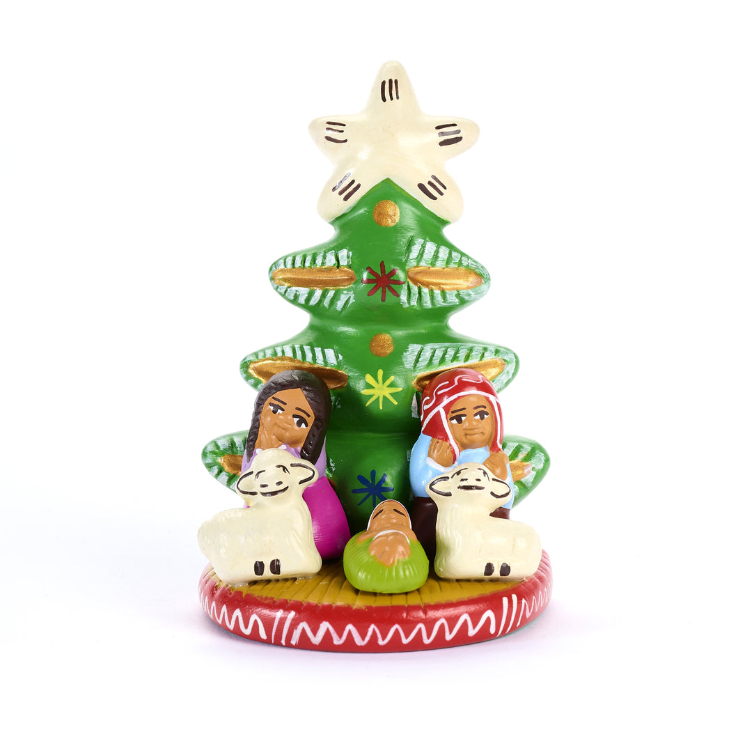 PRESEPE ALBERO FESTOSO | Cod.00007395 | 4,5x6,5x9,5 cm