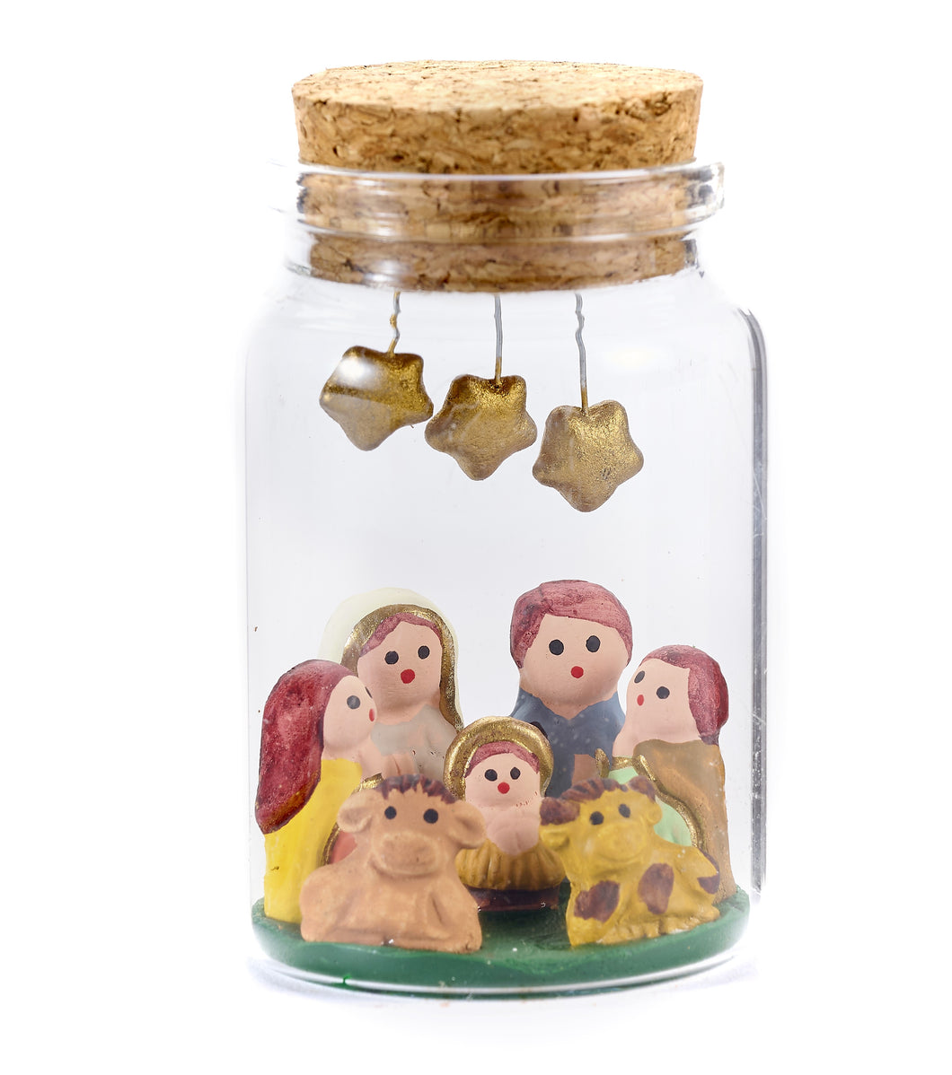 PRESEPE GRANDE  NELLA BOTTIGLIETTA | Cod.00007398 | 4,6xh7,5 cm