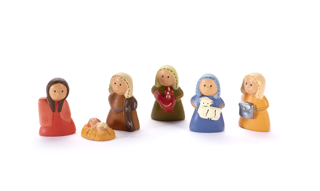 PRESEPE PASTELLO 6 FIGURE | Cod.00007411 | 5x4xh6 cm