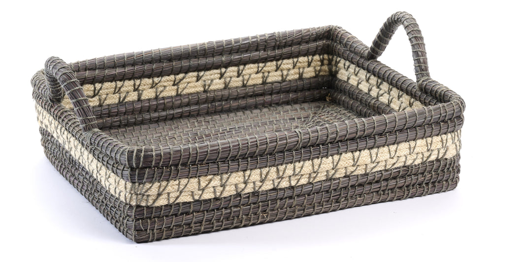 CESTO LICHERS GRANDE  RETTANG A VASSOIO KAISA/ JUTA  | COD.00007431 |