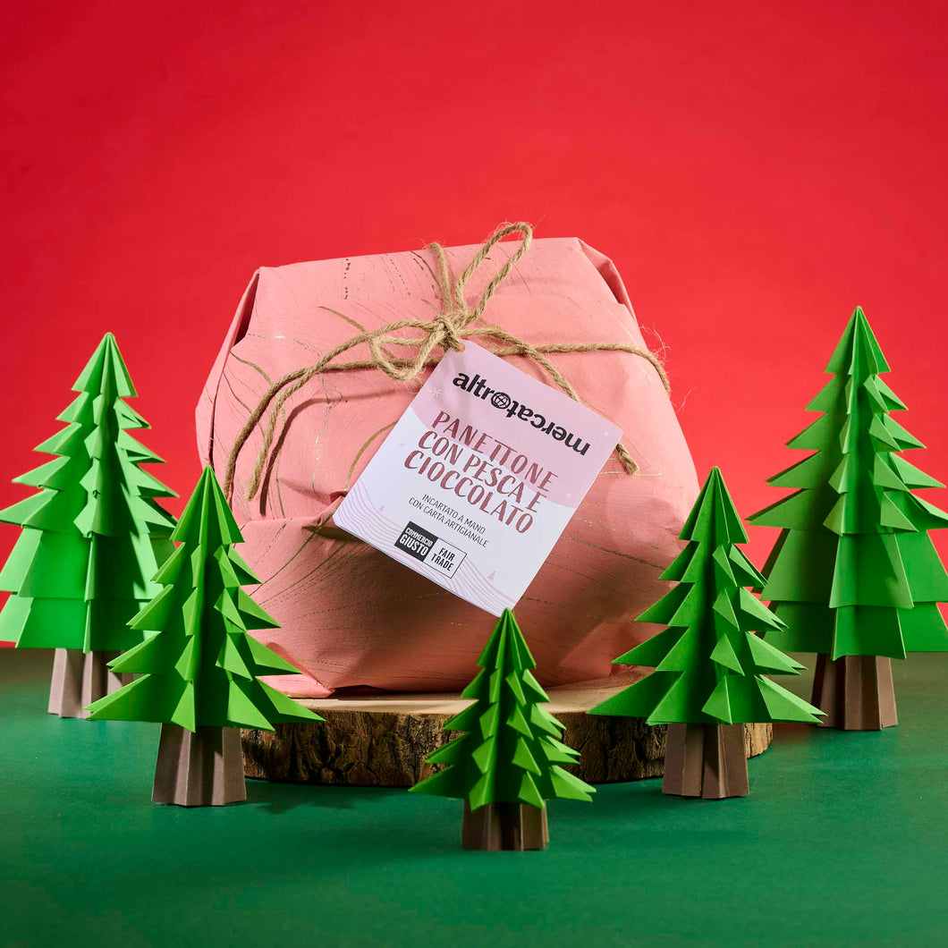 PANETTONE PESCA E GOCCE DI CIOCCOLATO | COD.00007618 | 750gr