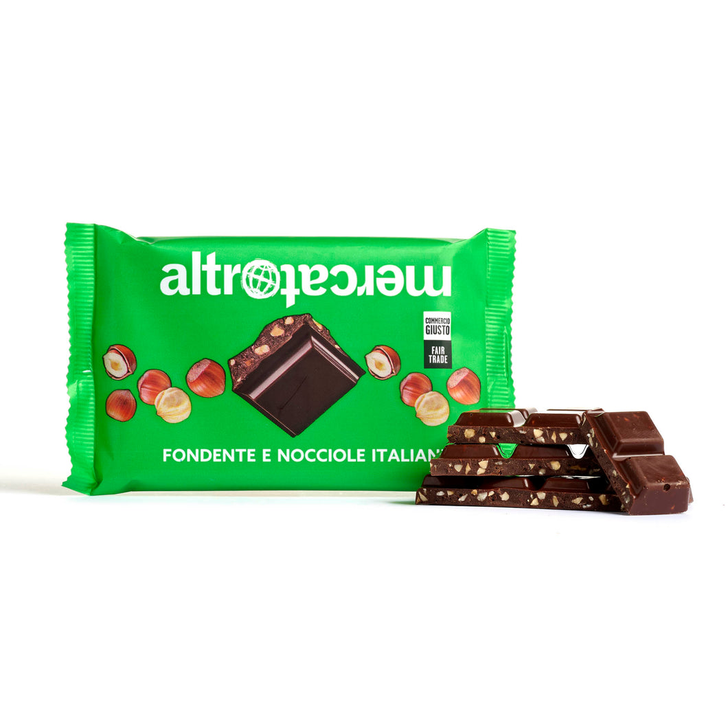 TAVOLETTA FONDENTE E GRANELLA DI NOCCIOLE | COD.00007688 | 85g