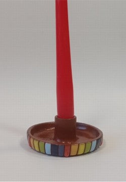 BUGIA PORTACANDELA TERRACOTTA | COD.HUBEQ0420642 | DIAM CM 9,5