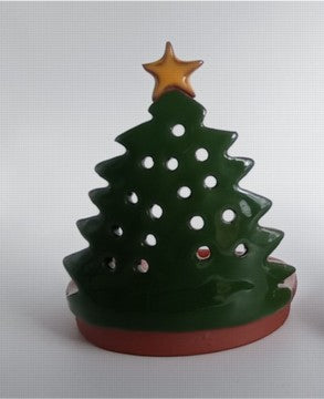 PORTACANDELA ABETE VERDE  | COD.HUBEQ0430643 | H 12 CM 10