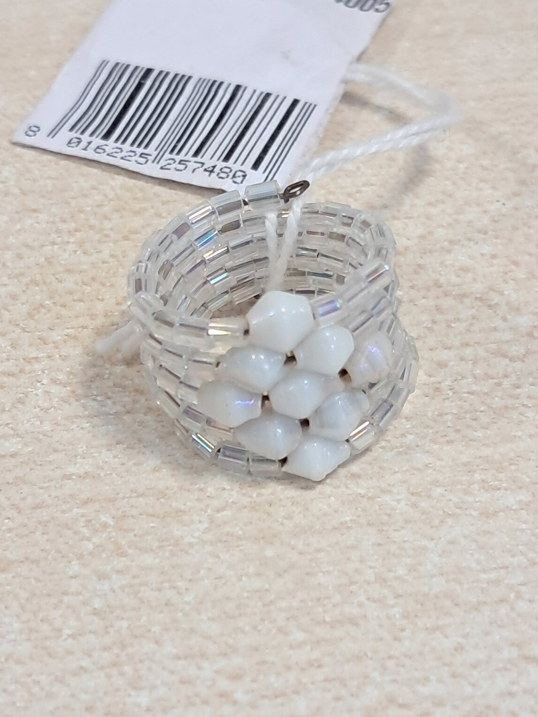 ANELLO SHINE IN PERLINE DI VETRO| COD.3004005 |dia 1,8 cm