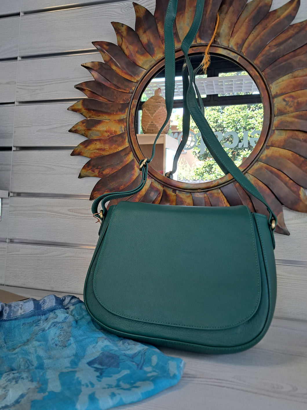 BORSA TRACOLLA MEDIA SALKIA MALACHITE | COD.HUBAQIN7081827 | 27x20x8 cm