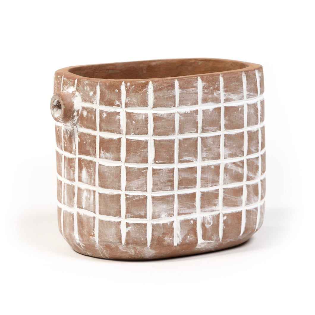 VASO PICCOLOQUADRETTI IN TERRACOTTA | Cod.40002853| circa cm 12,5x10x10h (2,5+/-)