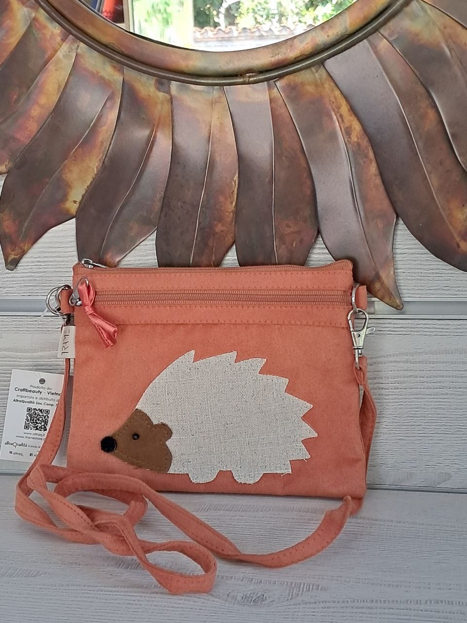 BORSA DUE TASCHE PORCOSPINO PESCA | Cod.HUBAQVNB0051841 | 20x14cm