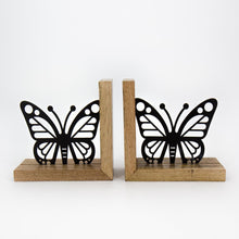 Carica l'immagine nel visualizzatore di Gallery, FERMALIBRI FARFALLE LEGNO/METALLO | COD.HUBAQIN3041257 | 19,5cm
