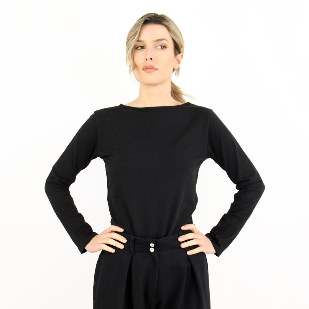 TEES BATEAU JERSEY STRETCH BIO NERO | COD. HUBAQOEIN8011908 | L - XL