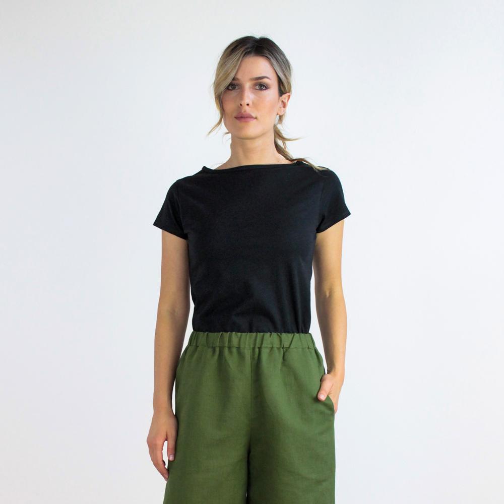 TEES TEA JERSEY STRETCH BIO NERO | COD. HUBAQOEIN8011984 | S - L -XL