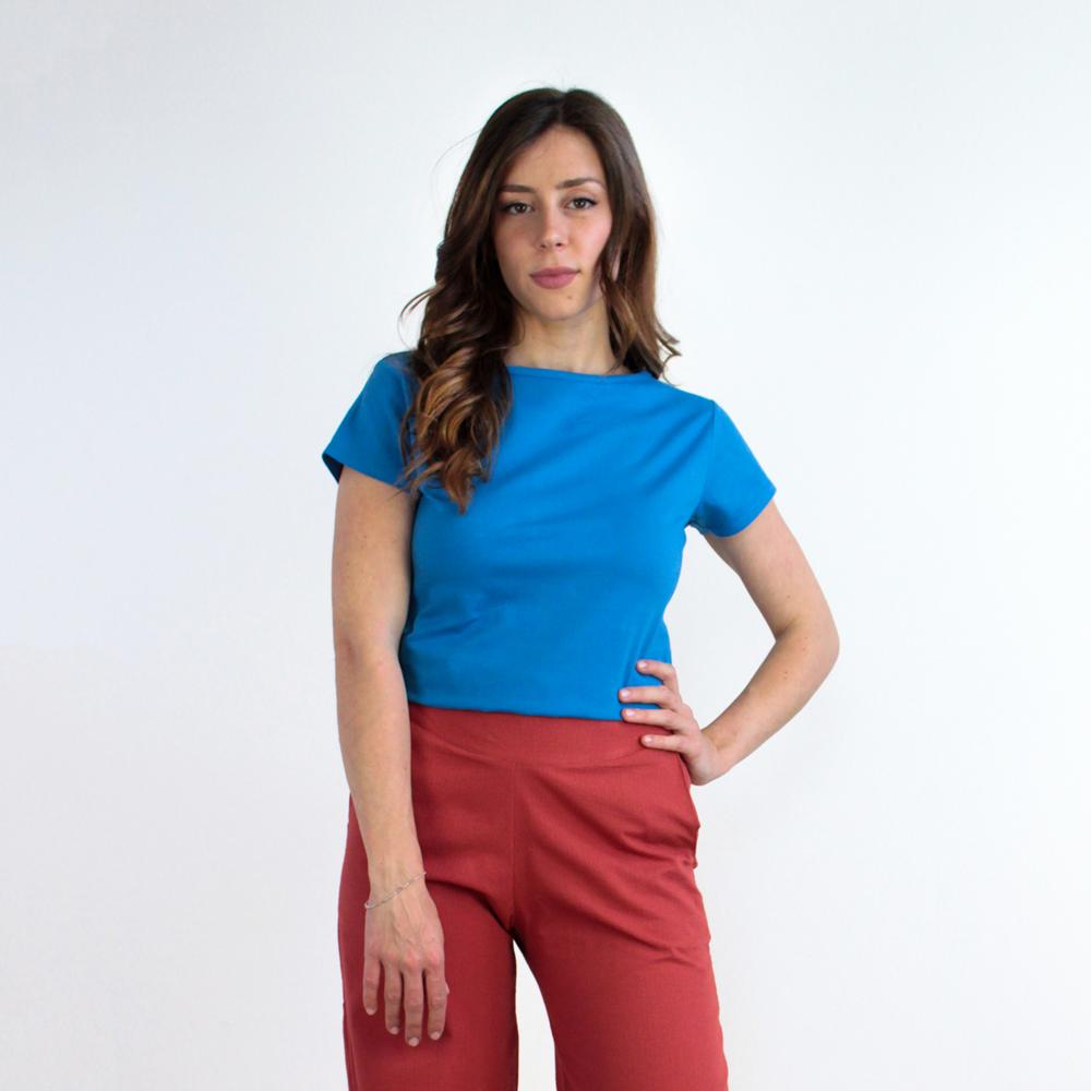TEES TEA JERSEY STRETCH BIO AZZURRO MARE | COD. HUBAQOEIN9011900 | S - L - XL